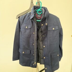 Brooks Brothers Navy blue Jacket with hoodie and a down vest